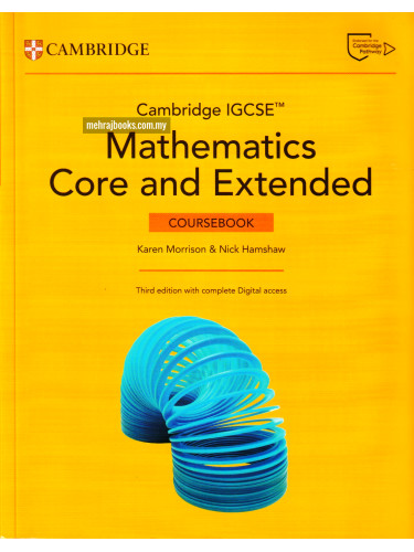 Cambridge IGCSE™ Mathematics Core & Extended Coursebook 3rd Edition With Complete Digital Access
